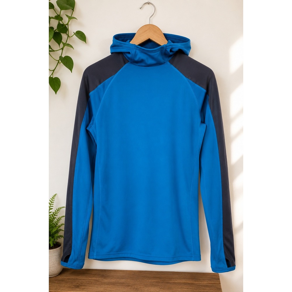 MEC Made in Canada Fleece Hoodie Men's L Blue Classic Outdoor Tech Layer